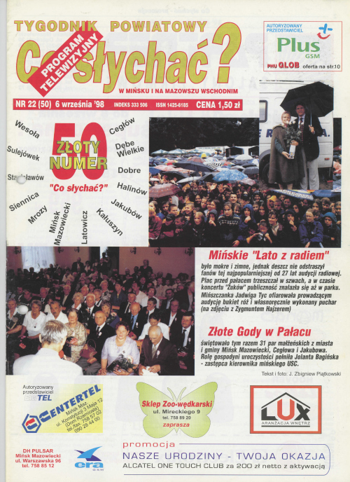 Okładka gazety Co słychać? - nr 22 (50) 1998